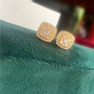 Iced out moissanite earrings
